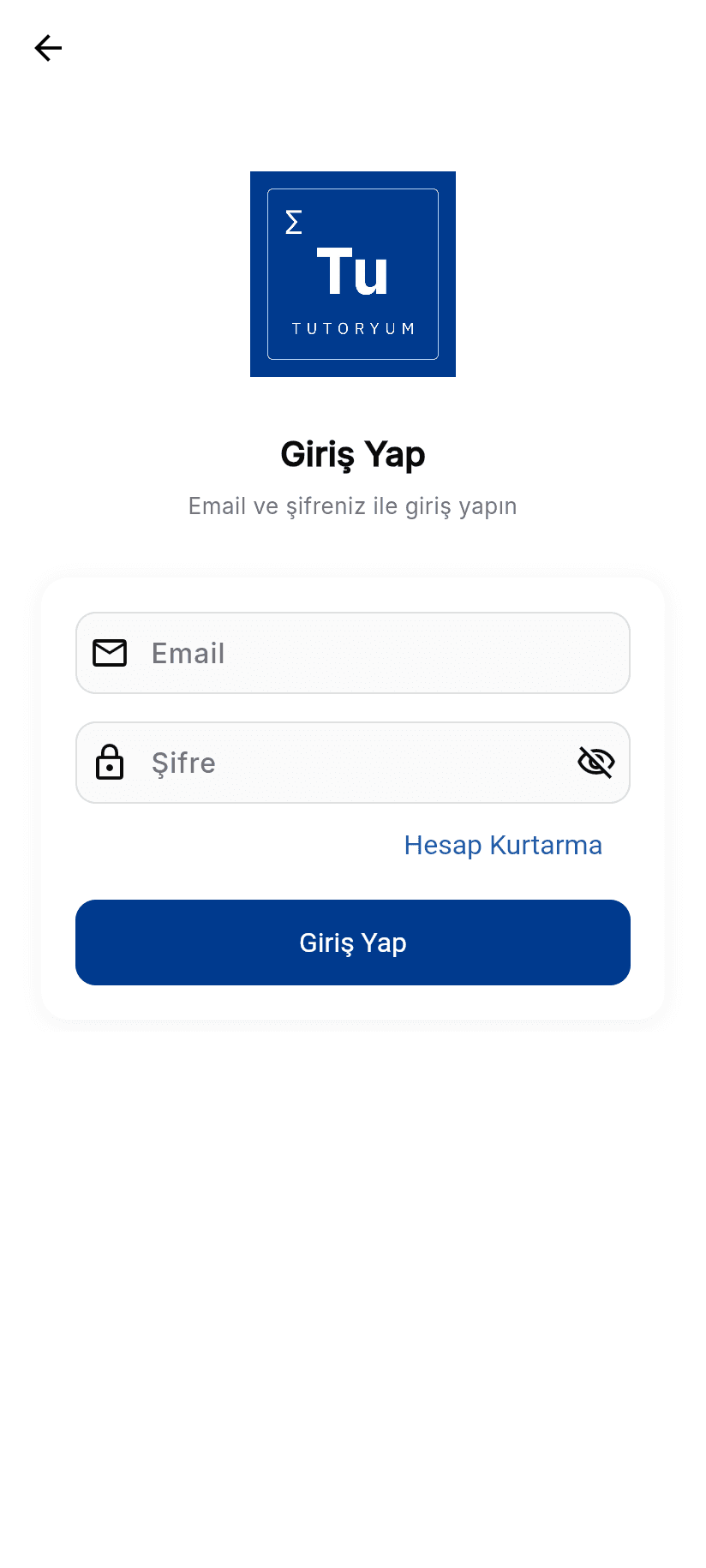 Sign-in screen
